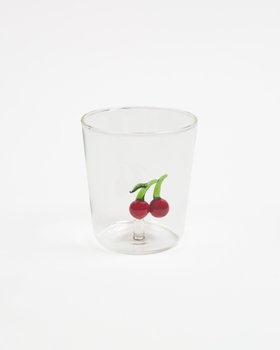 Cherry Glass Tumblers, Set Of 2