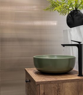 MERLYN 8mm Wetroom Panel in Fluted Glass