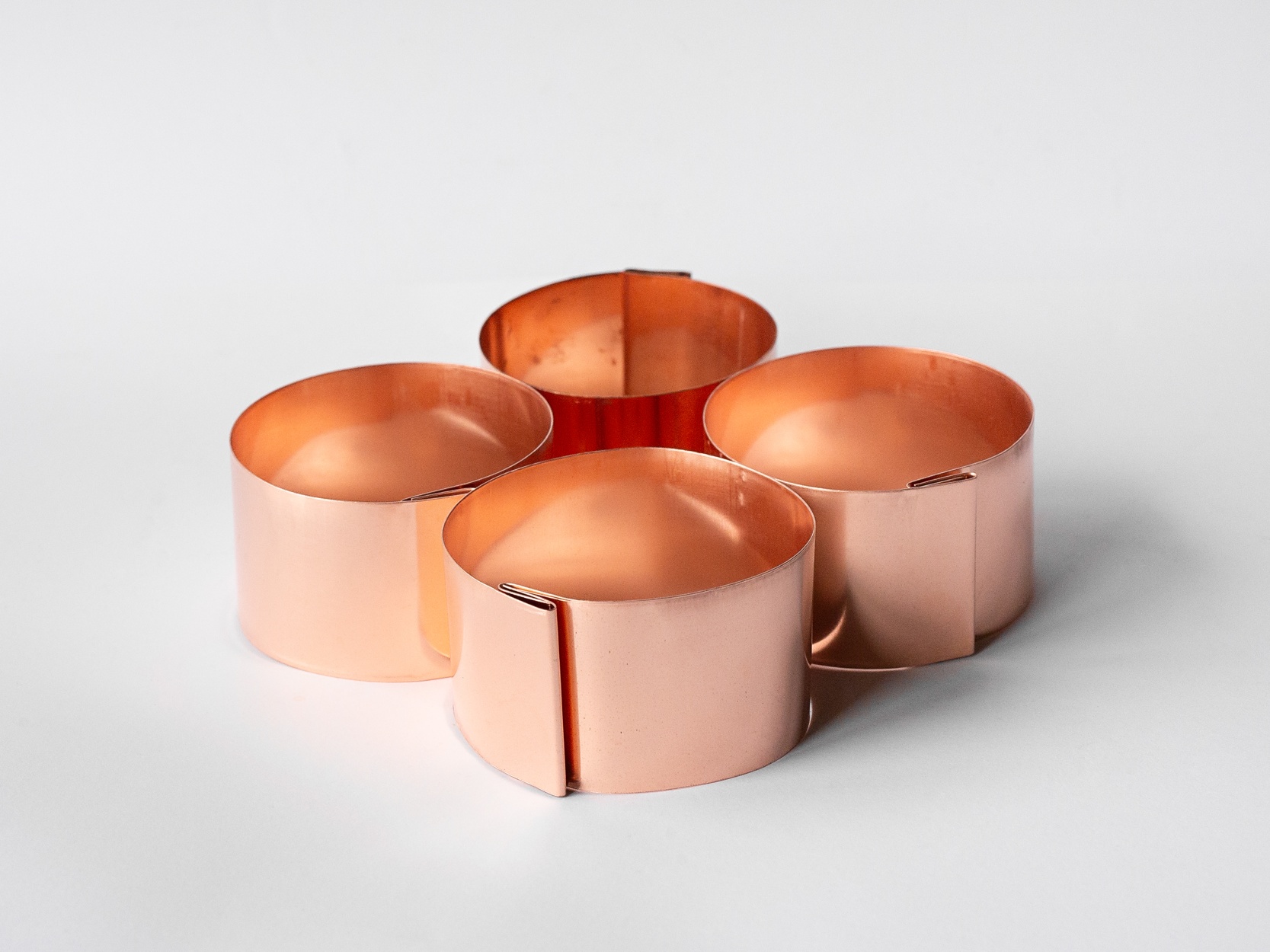 Copper Plant Ring to deter slugs & snails (set of 4)