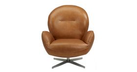 DFS Iconica Accento Swivel Chair In Tan Palatial Leather