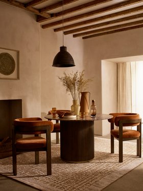 Nia Dining Table In Smoke Oak, Available Exclusively At DFS From November 2025  Loha Dining Chair, Available Exclusively At DFS From November 2025