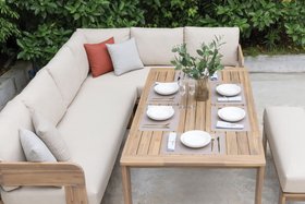 DFS Formentera Corner Sofa, Dining Table & Bench