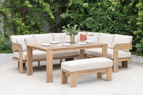 DFS Formentera Corner Sofa, Dining Table & Bench