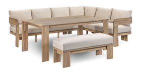 DFS Formentera Corner Sofa, Dining Table & Bench