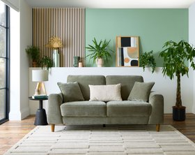 DFS Malory Express 3 Seater Sofa In Evergreen Fog And Forest