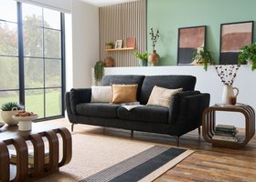 DFS Olsen Express 3 Seater Sofa In Black