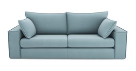 DFS Lovise Velvet 4 Seater Sofa In Sky