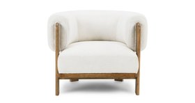 DFS Amalie Accent Chair In Ivory Boucle