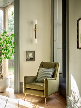 DFS Peace Accent Chair In Sensual Velvet Olive