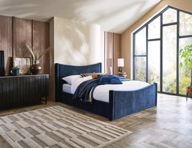 French Connection Portobello King Ottoman In Portobello Navy