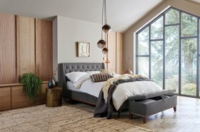 French Connection Chiswick King Ottoman In Chiswick Grey