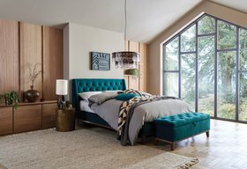 French Connection Chiswick King Ottoman In Chiswick Teal