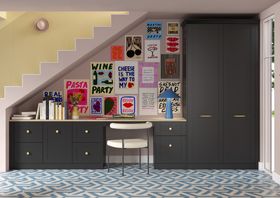 Hammonds Elemore Fitted Home Office In Charcoal
