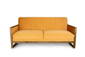 Elegant Yellow Sofa in Minimal Style Pablo Sofa by Castro Interiors Living Room | spring/summer decor