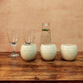 Chitta Cream Speckled & Ribbed Mug Tumbler