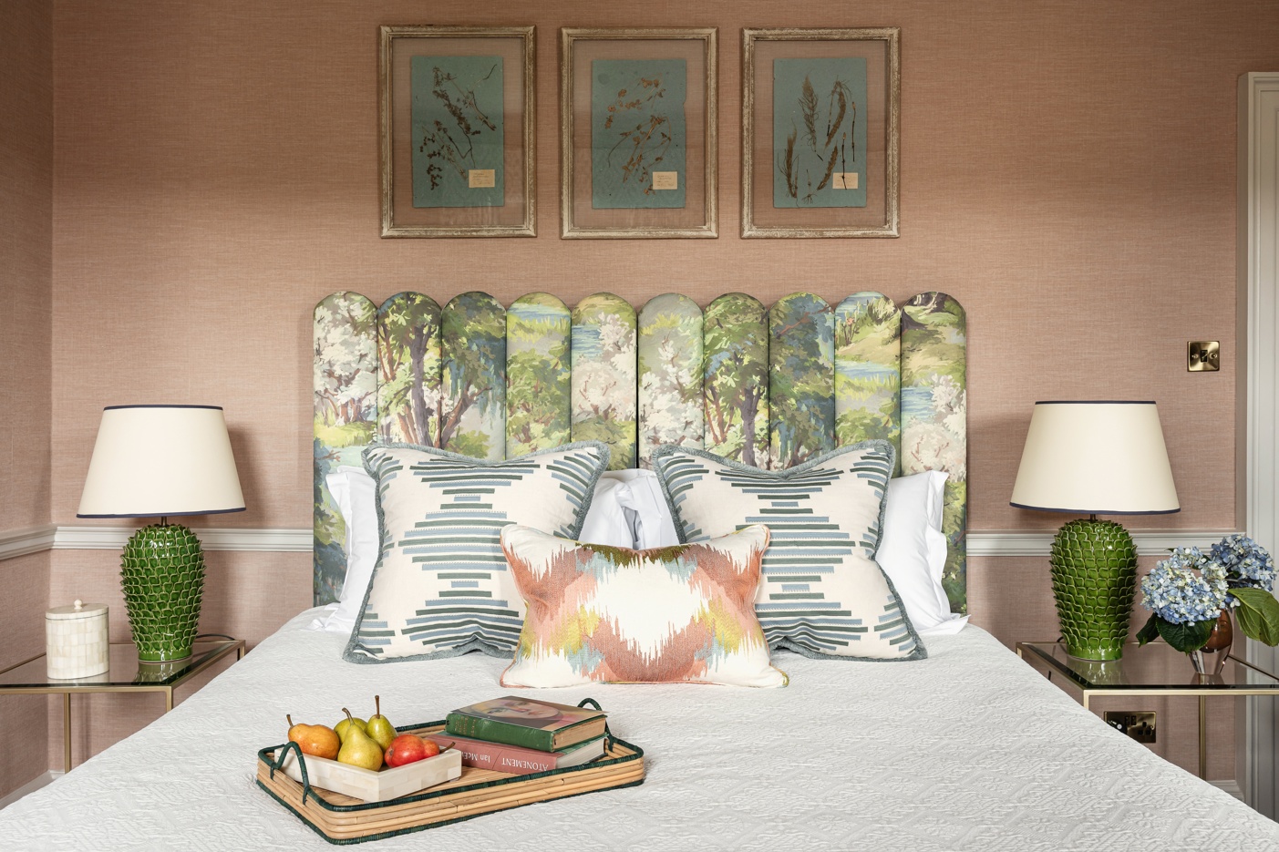 Woodhouse & Law Interior & Garden Design  Divine Savages' Wild Wild Woods Fabric On Headboard   Photography Credit Pete Helme (1)