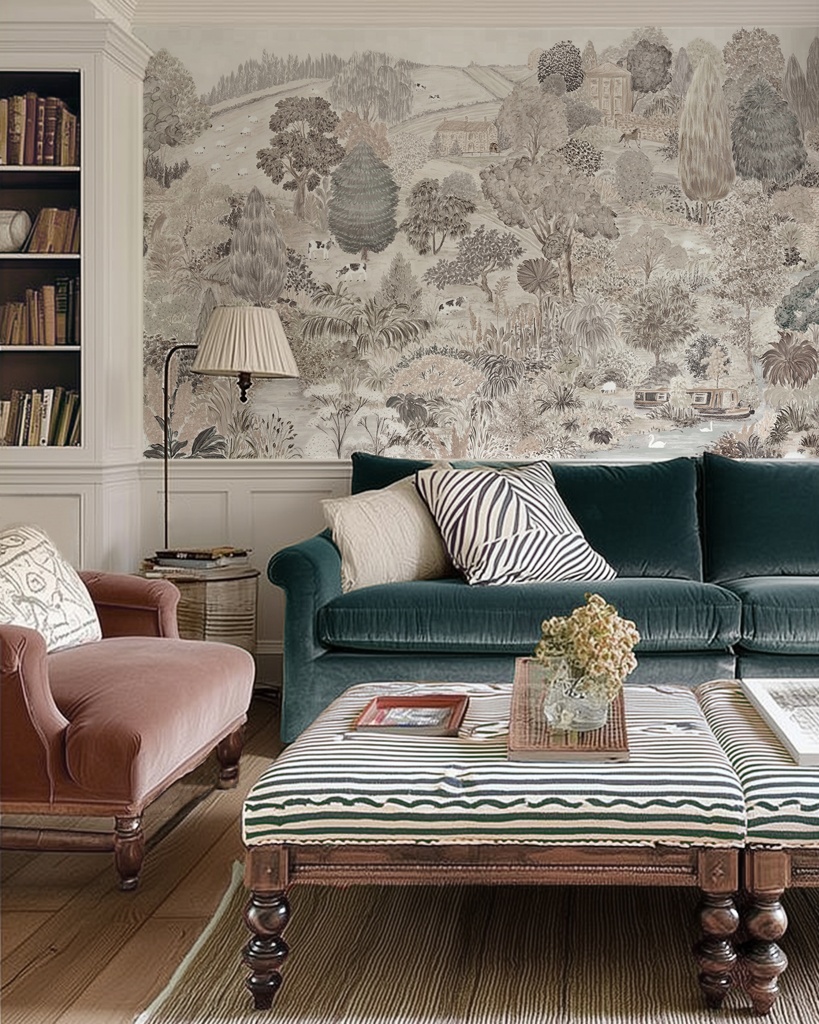Toothill in Nougat | Wallpaper Mural on Matte Uncoated