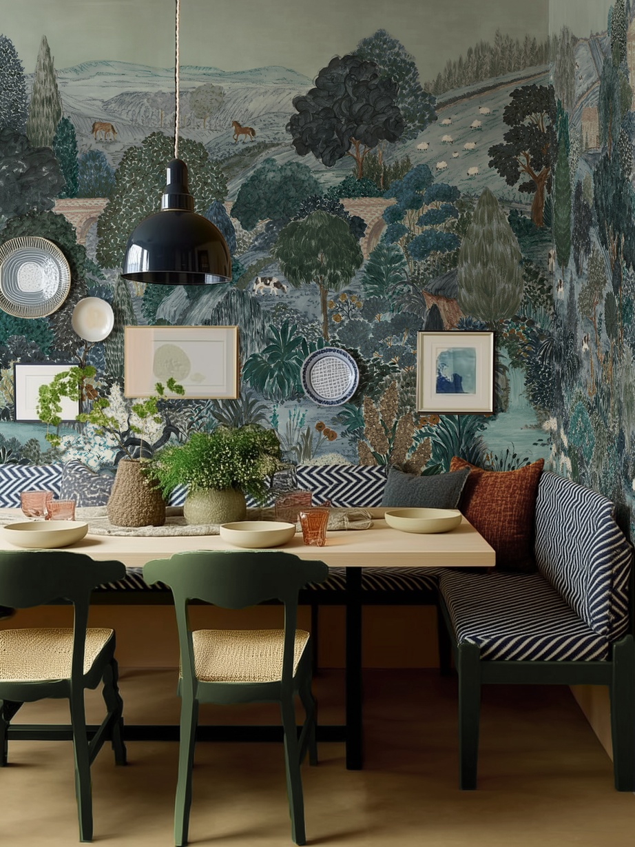 Toothill in Bonbon | Wallpaper Mural on Matte Uncoated
