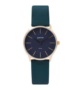Gold & Black with Forest Green Solar Classic Watch