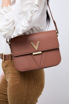 Margot Vegan Bio-Based Bamboo Leather Crossbody in Brown