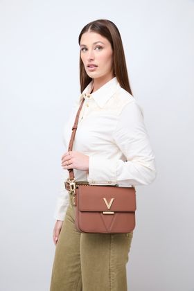 Margot Vegan Bio-Based Bamboo Leather Crossbody in Brown