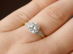 1.54ct Diamond And Yellow Gold Solitaire Ring
