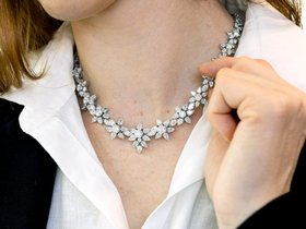 Vintage Diamond and 18ct White Gold Statement Necklace