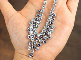 Sapphire and Aquamarine Fringe Necklace