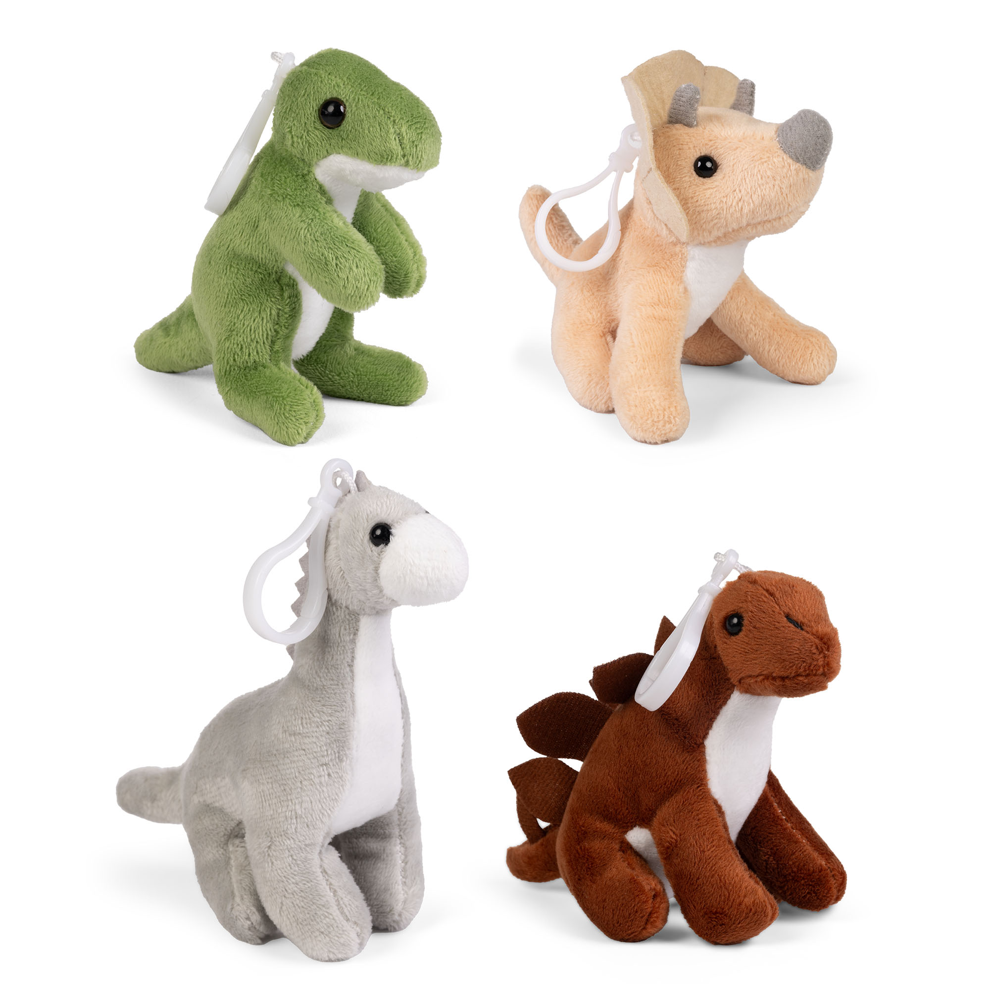 Little Living Nature Clips Dinosaur Stuffed Animals Keyrings