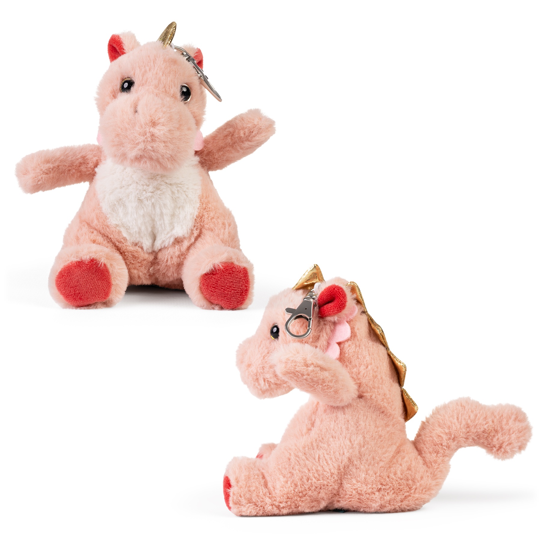 LITTLE Living Nature Clips Dragon Stuffed Animals Keyrings