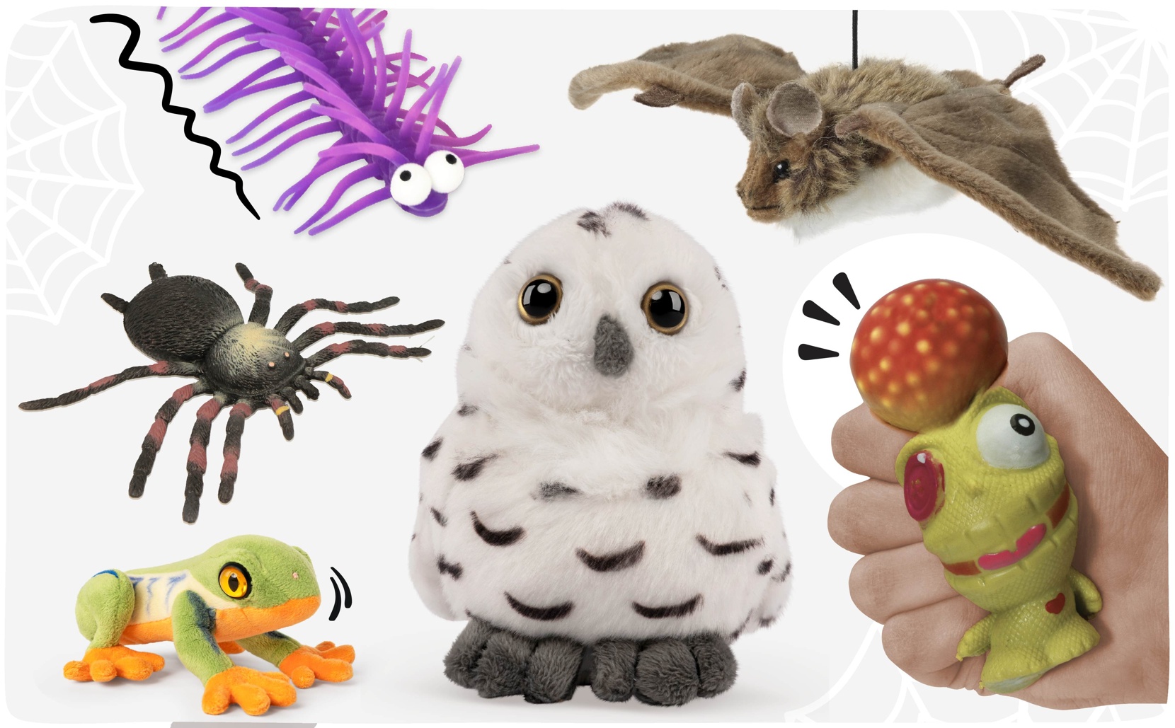 LITTLE Living Nature Clips Pumpkin Stuffed Animals Keyrings