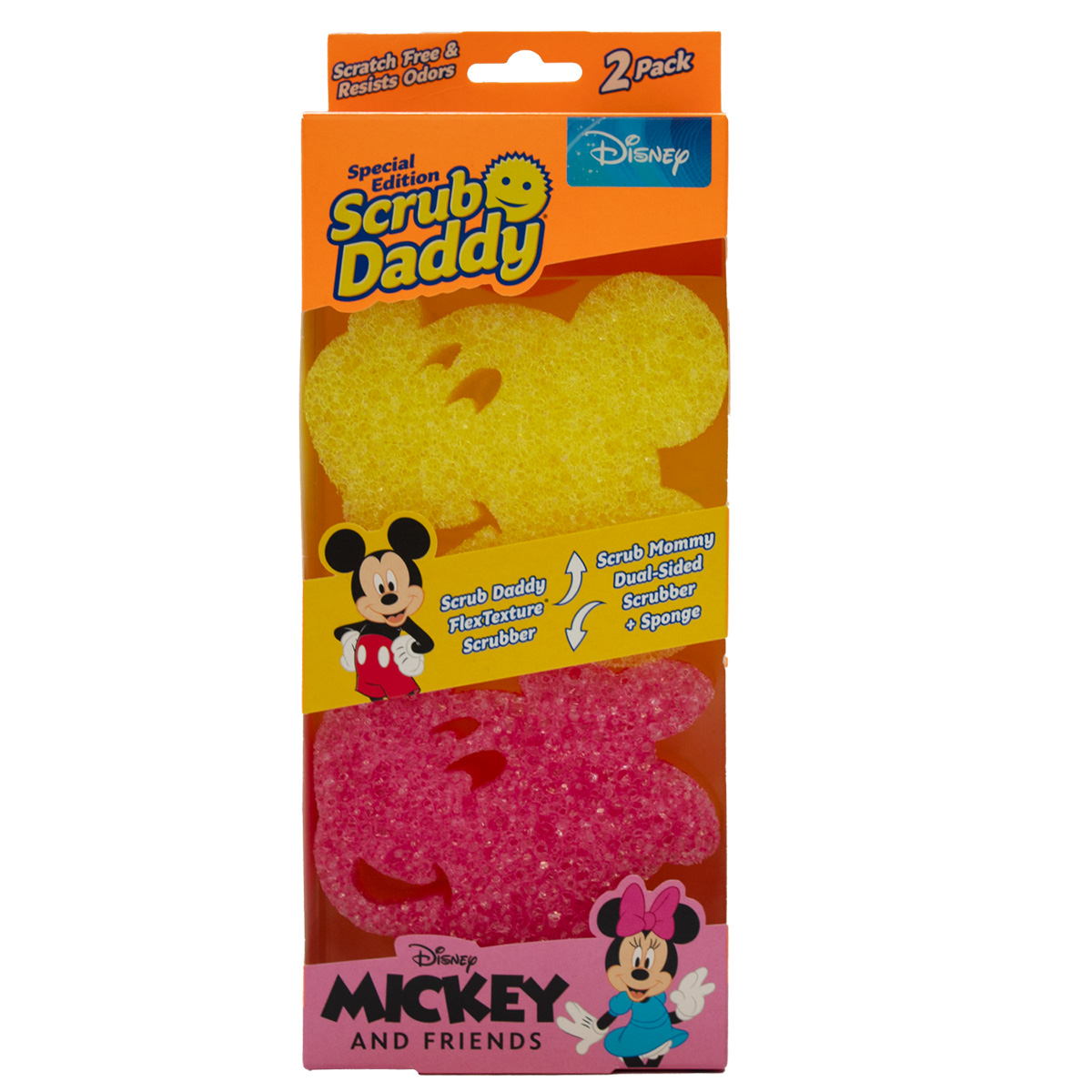 Disney Mickey Mouse & Disney Minnie Mouse Scrub Daddy twin pack