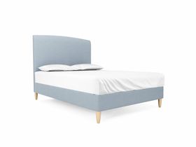 Dahlia Double Bed Frame In Powder Rich Velvet