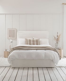 Cowslip King divan Bed in Alabaster