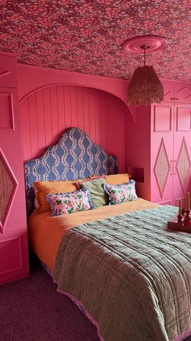 Rose King Ottoman HelterSkelter by Rosin Quinn Www.buttonandsprung.com