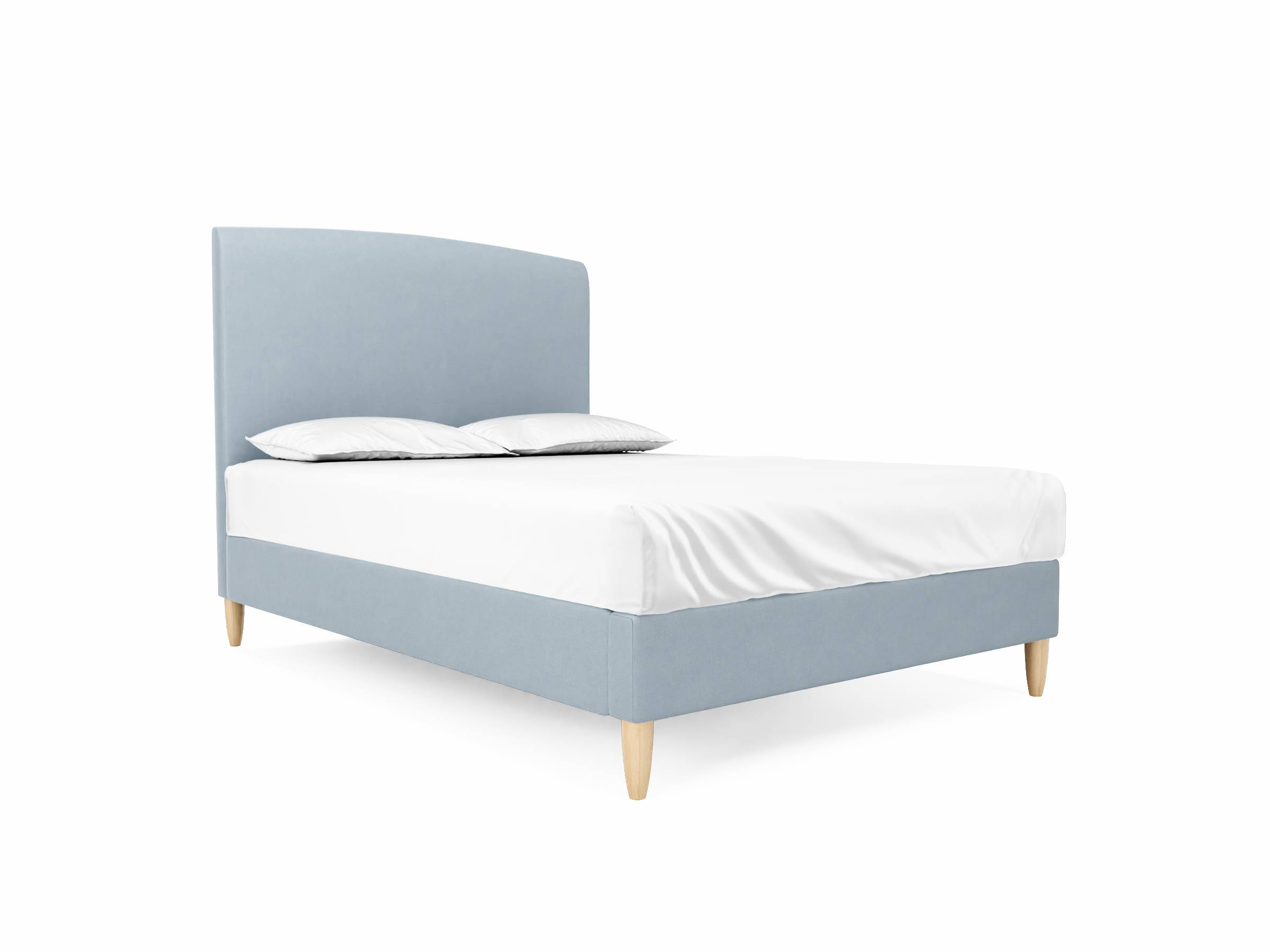 Dahlia Double Bed Frame In Powder Rich Velvet