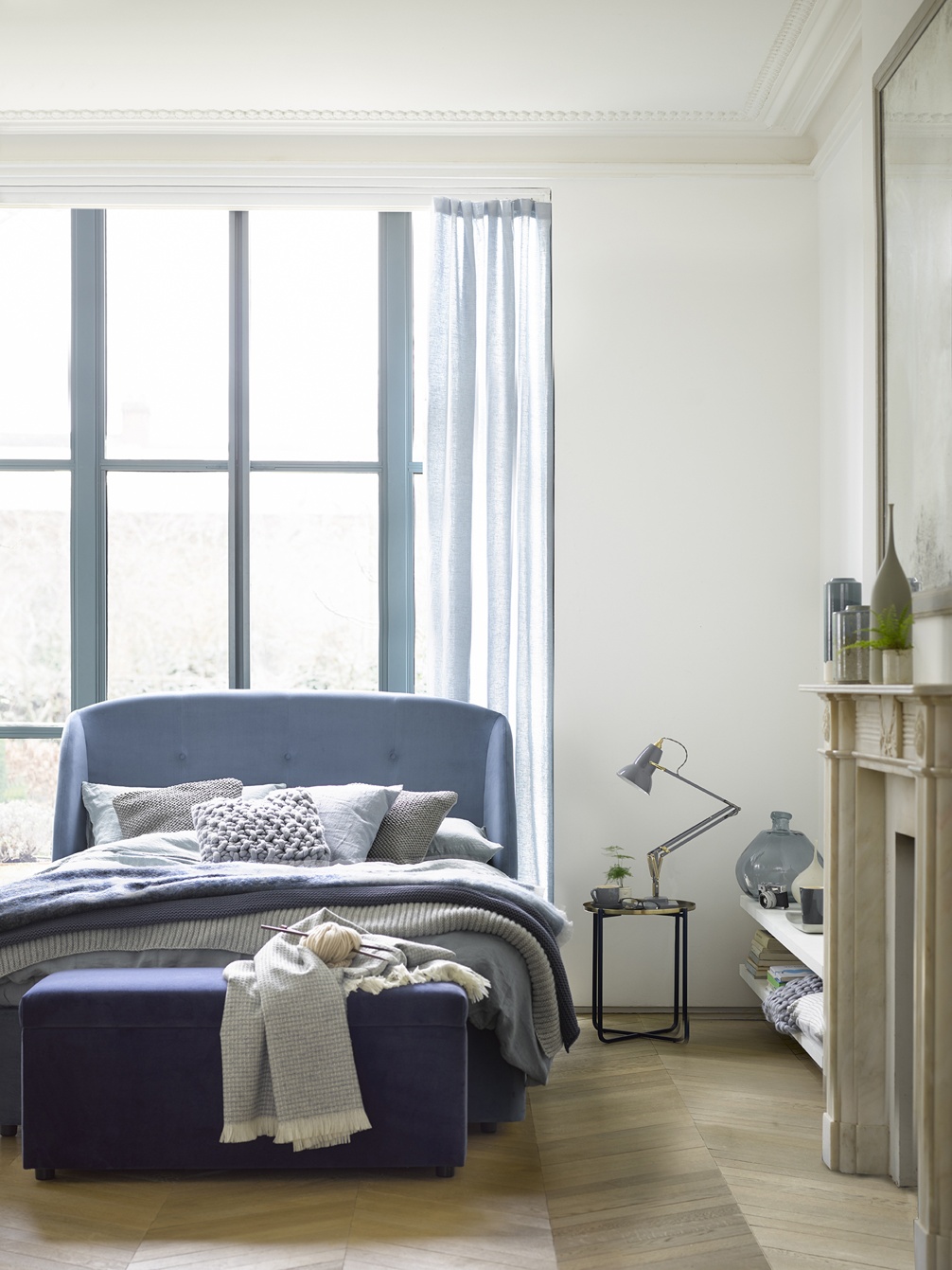 Jasmine Double Bed Frame In Lagoon