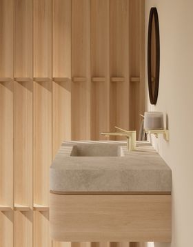 LISSÉ Single-lever basin mixer in Brushed Light Gold