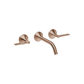 Vaia Three Hole Wall Mounted In Brushed Bronze.www.dornbracht.com