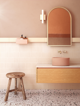 Macaron Wall Mounted Basin Tap In Warm Brass