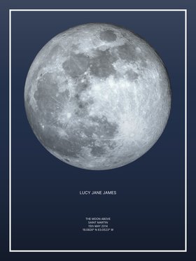 Midnight Blue 50x70cm Moon Phase Print