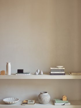 The White Company Tealby Bottle Vase Large £40, Bampton Bud Vases Set Of 3 £40, Larton Scalloped Marble Bowl Large £140, Wilby Island Vase £80