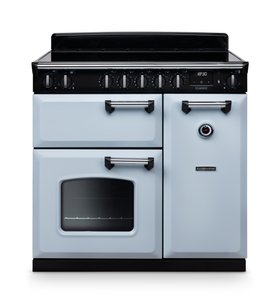 Classic 90cm induction range cooker in Misty Blue