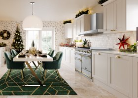 Rangemaster - Elise Luxe 110cm induction range cooker in Stainless Steel with Antique Brass trim