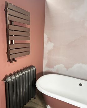 Seattle 9 Rail Towel Rail In Brushed Bronze