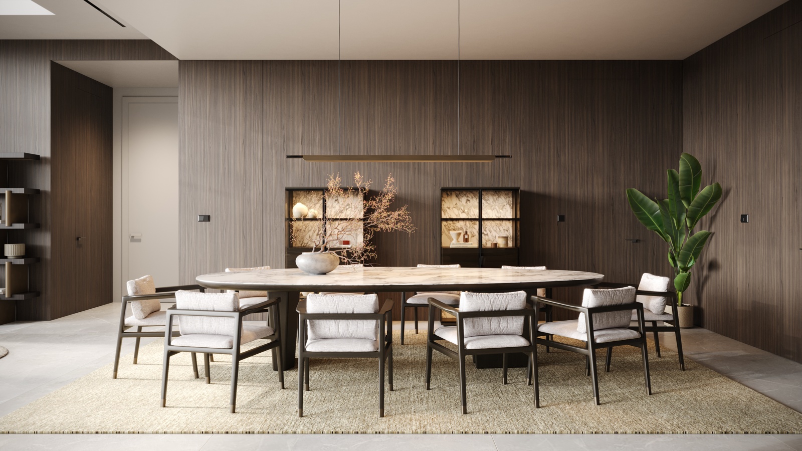 Elegant Glamorous Dining Room for a Romantic Dinner