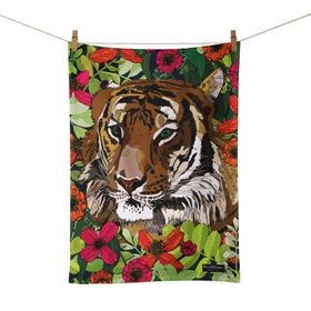 Tea Towel Cotton Wild Cat Tiger