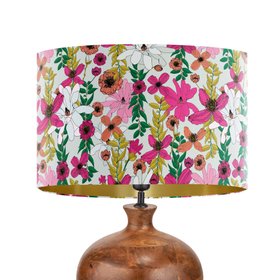 Velvet Lampshade Vivid Blooms Ditsy
