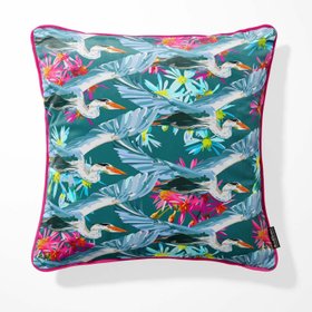 Bold Blooms Floral Velvet Cushion