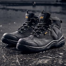 Site Onyx Black Waterproof Steel Toe Cap Safety Boots